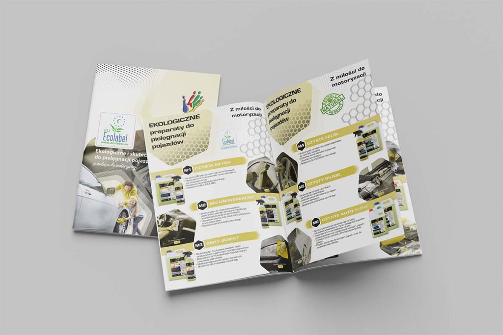 Katalog reklamowy chemia do pojazdów - Grafika reklamowa Wrocław