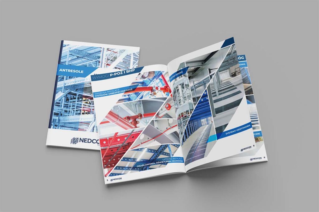 Katalog produktowy antresole regałowe - Grafik Wrocław