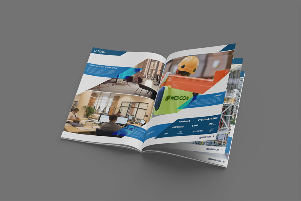 Katalog firmy produkującej regały paletowe - Grafika Reklamowa Wrocław