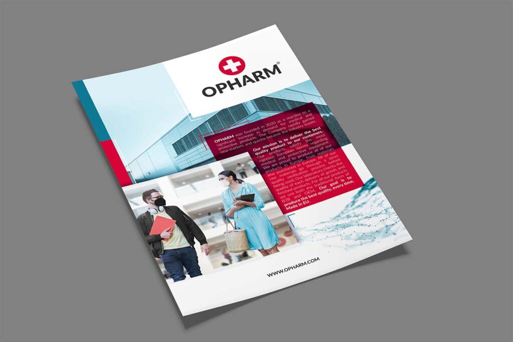 Prosta ulotka reklamowa dla firmy medycznej - Grafika Reklamowa Wrocław