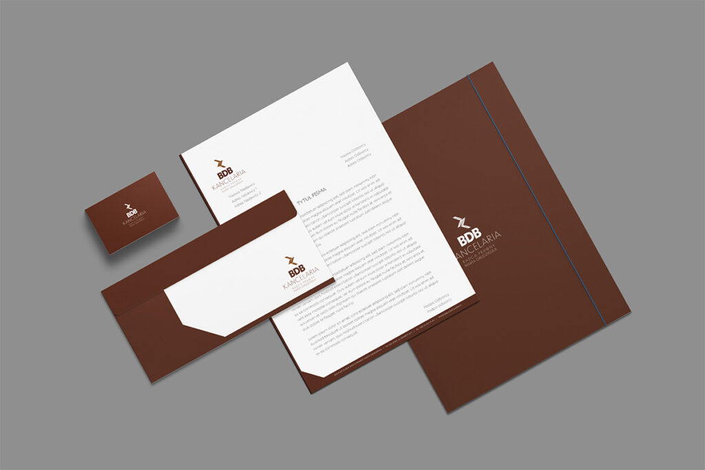 Elegancka identyfikacja wizualna dla radcy prawnego - Projektowanie Materiałów Reklamowych Wrocław