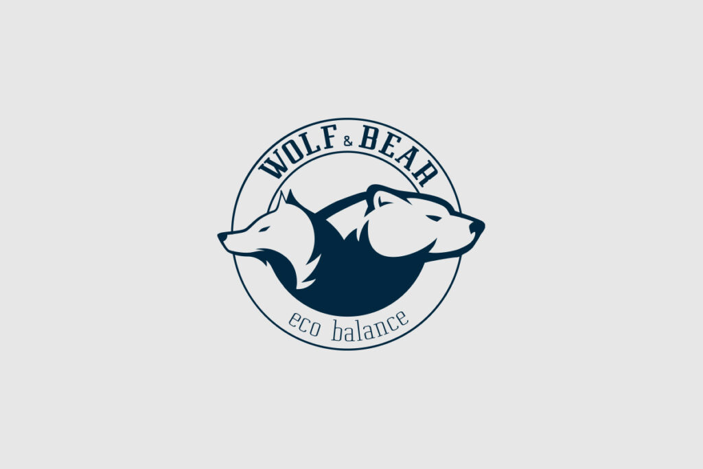 Oryginalne logo z wilkiem i niedźwiedziem - Projektowanie Logo Wrocław