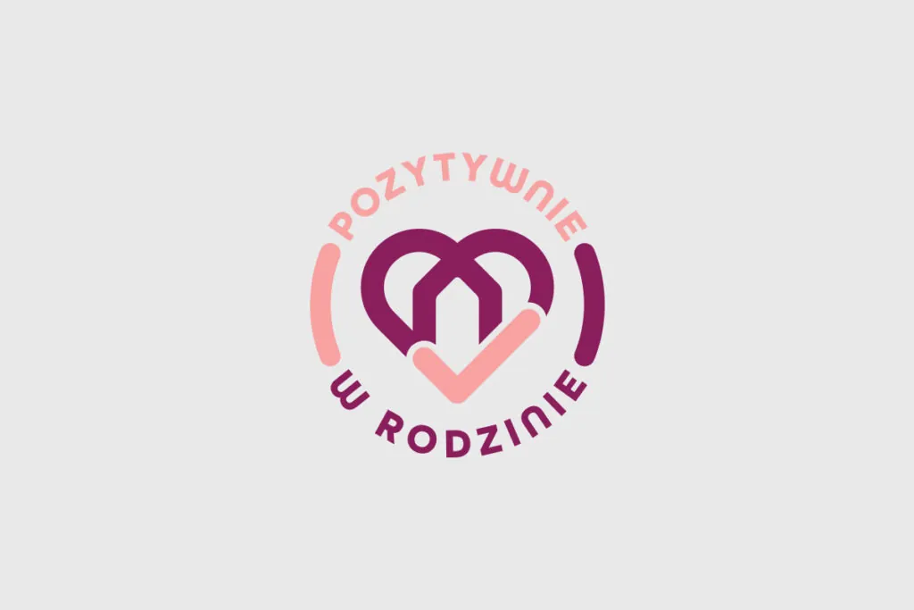 Fioletowo różowe okrągłe logo dla psychoterapeuty dziecięcego - Projektowanie Logo Wrocław