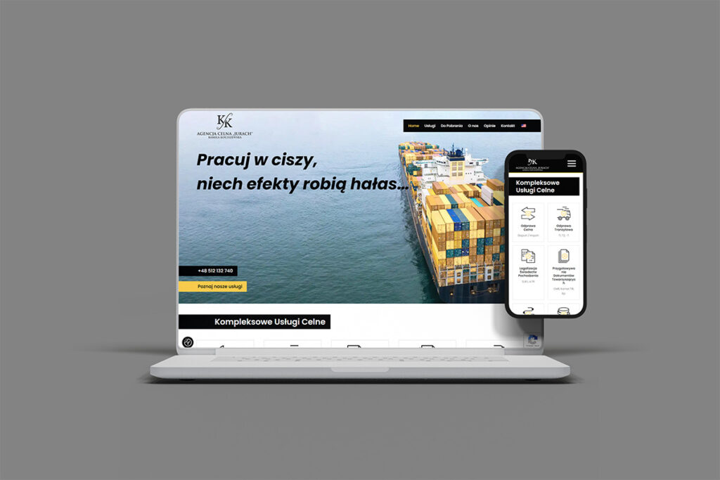 Strona internetowa agencji celnej - Projektowanie www Wrocław