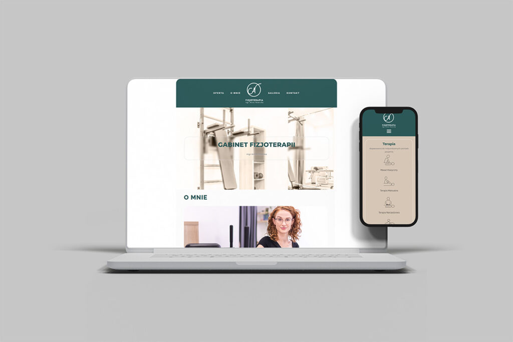 Prosta strona internetowa dla fizjoterapeuty - Projektowanie stron www Wrocław